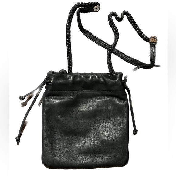 Linea Pelle Black Woven Leather Shoulder Bag - Picture 10 of 12